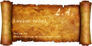 Levius Ariel névjegykártya